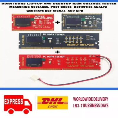 DDR4+DDR3 LAPTOP and DESKTOP RAM VOLTAGE TESTER POST codes activities