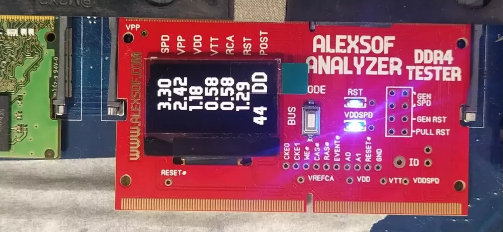 DDR4+DDR3 LAPTOP and DESKTOP RAM VOLTAGE TESTER POST codes activities - Image 2