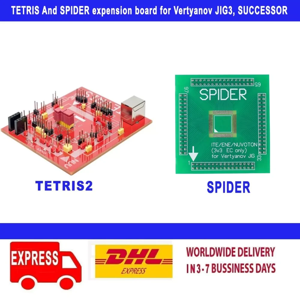 TETRIS2 And SPIDER expansion board for Vertyanov JIG3, SUCCESSOR