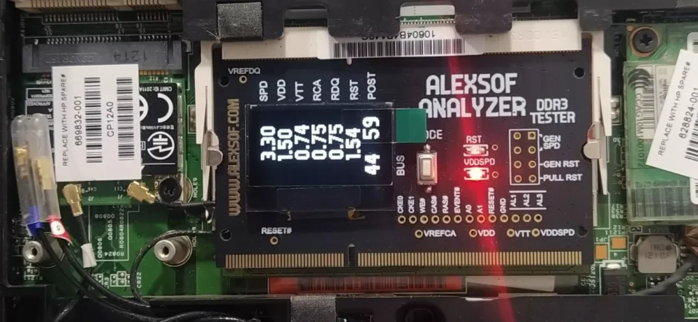 DDR 3 LAPTOP RAM VOLTAGE TESTER measuring voltages,POST codes activities - Image 4