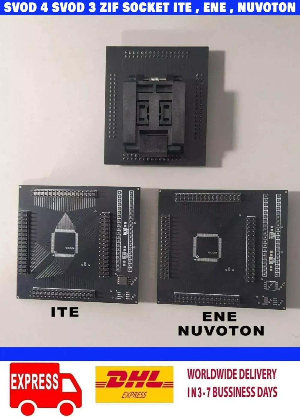 ZIF Socket Debug IO Ite Ene Nuvoton TQFP-128p QFP 128 Svod4 Svod3